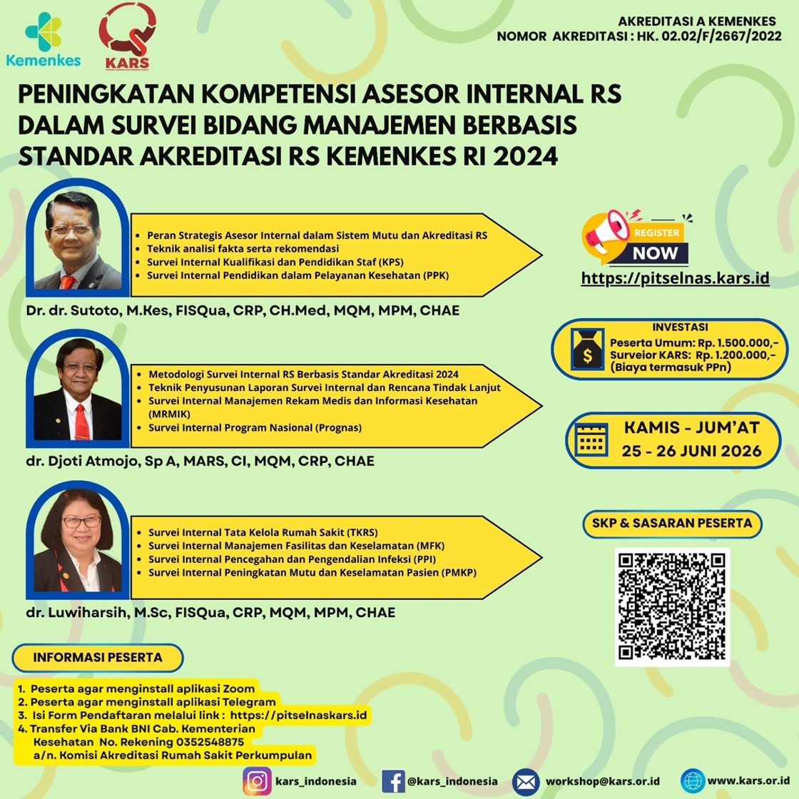 Flyer KOL Asesor Internal Bidang Manajemen 25-26 Juni 2026